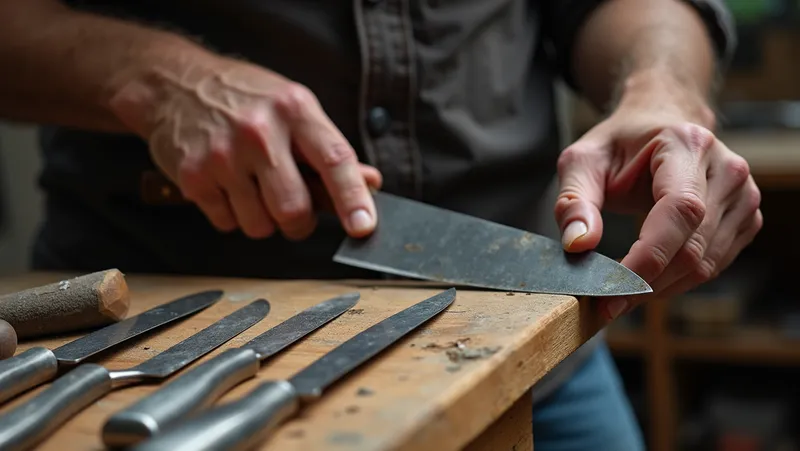 como afilar un cuchillo con una lima