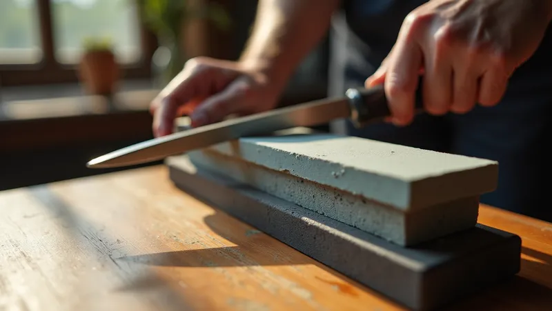 como utilizar una piedra de afilar